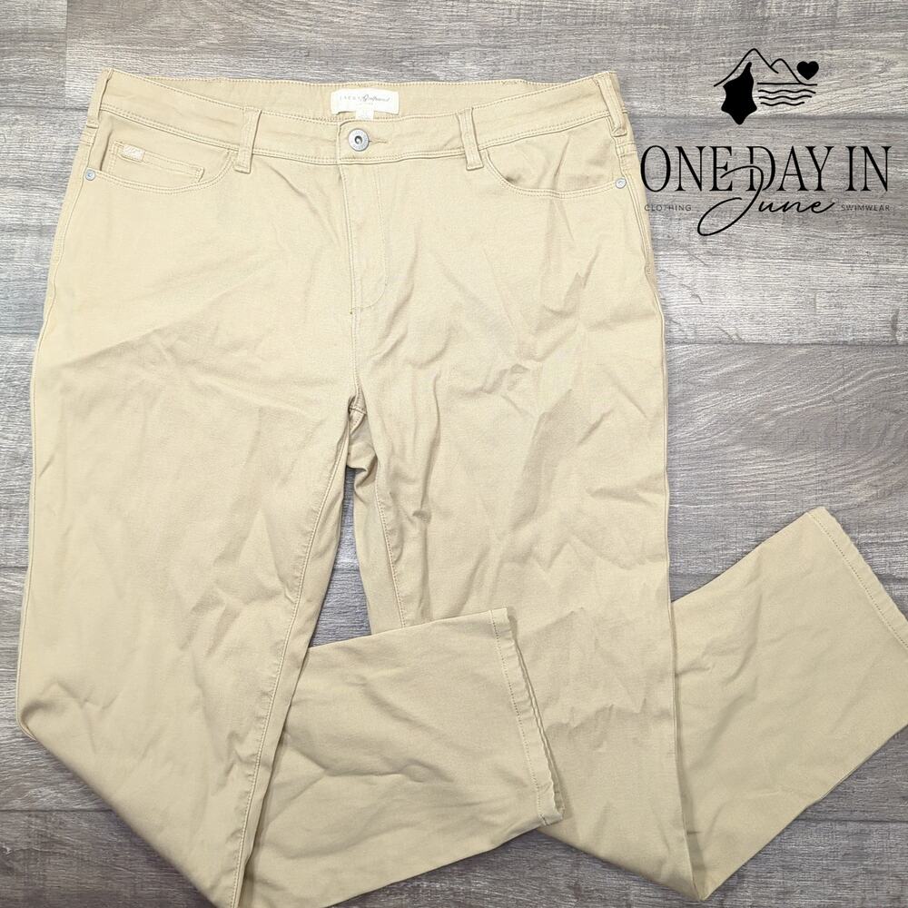 Jachs Girlfiend Girlfriend Straight Leg Ankle Pants Stretch 5 Pocket Size 12